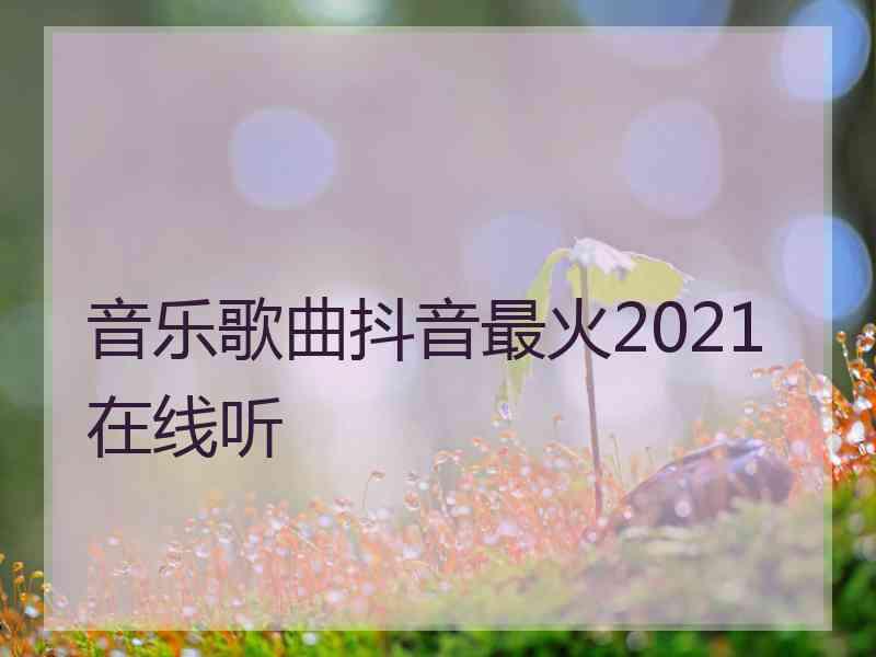 音乐歌曲抖音最火2021在线听