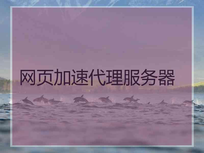 网页加速代理服务器