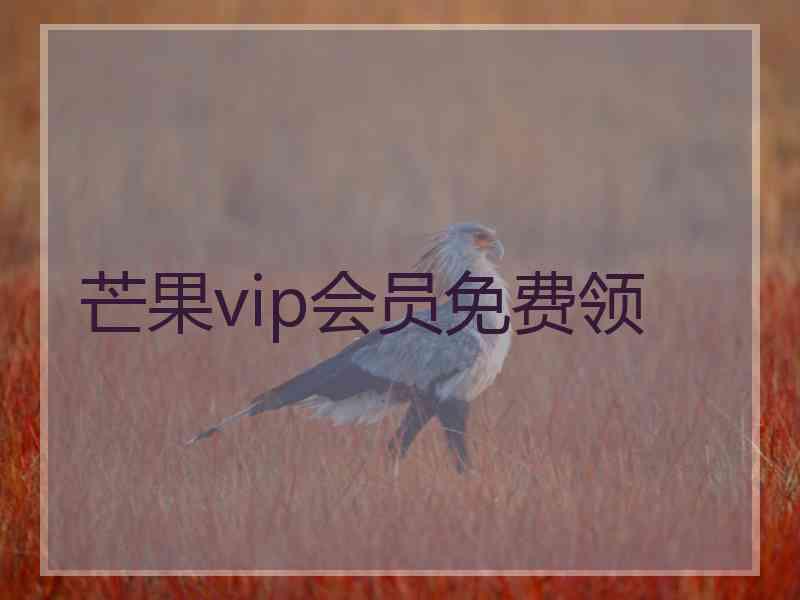 芒果vip会员免费领