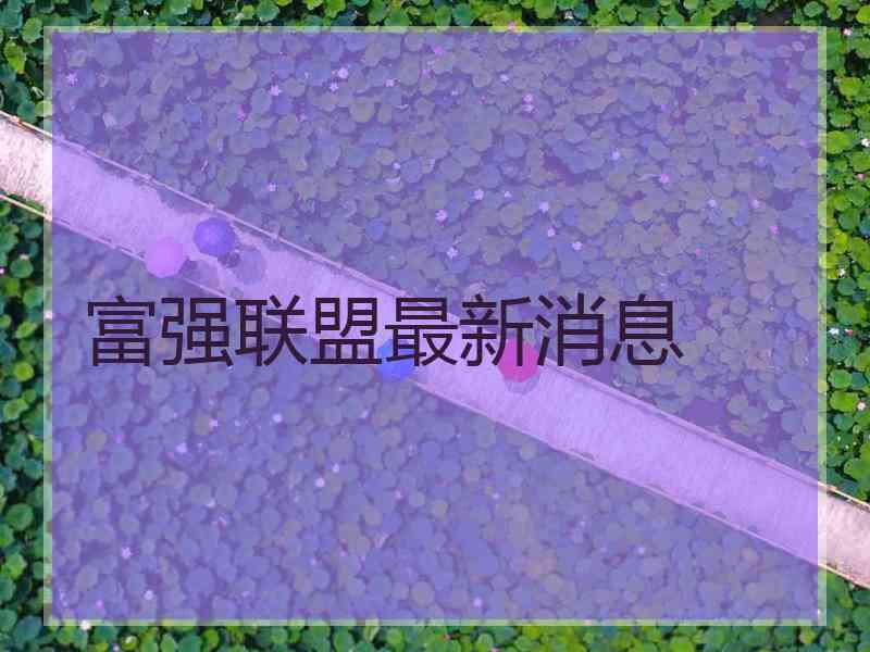 富强联盟最新消息