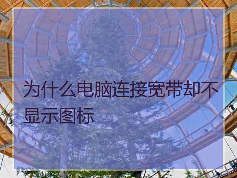 为什么电脑连接宽带却不显示图标