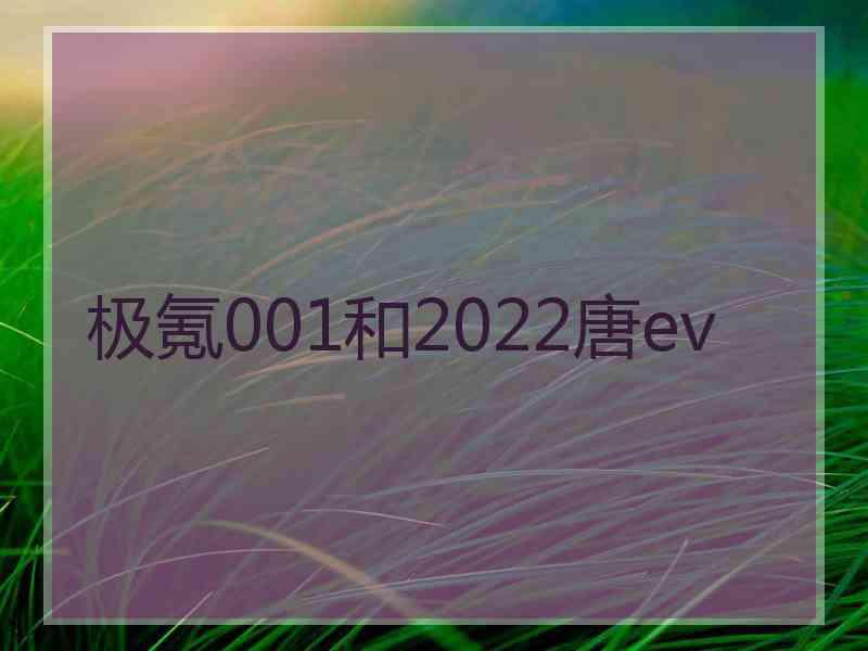 极氪001和2022唐ev