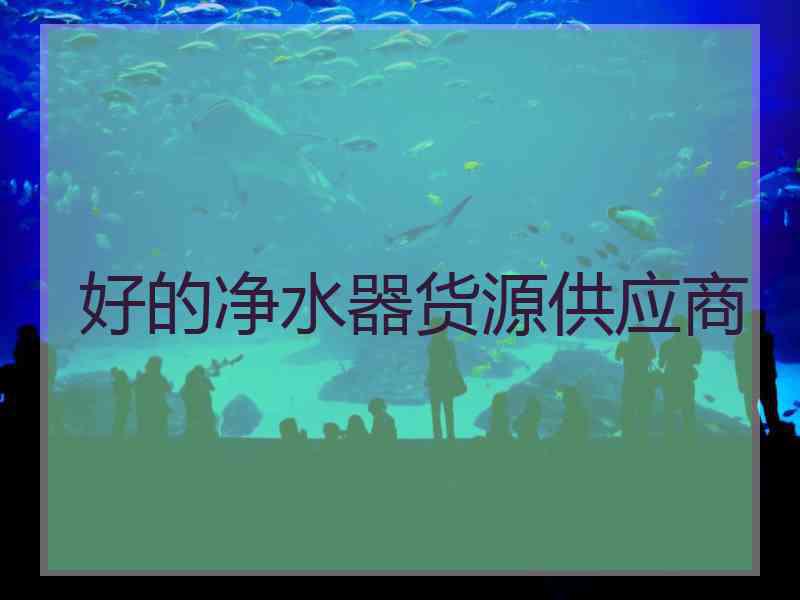 好的净水器货源供应商