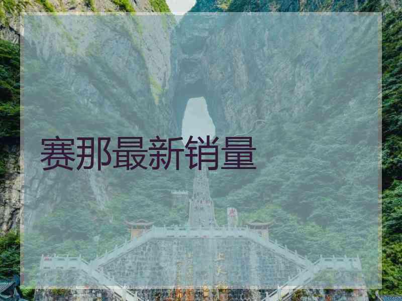 赛那最新销量