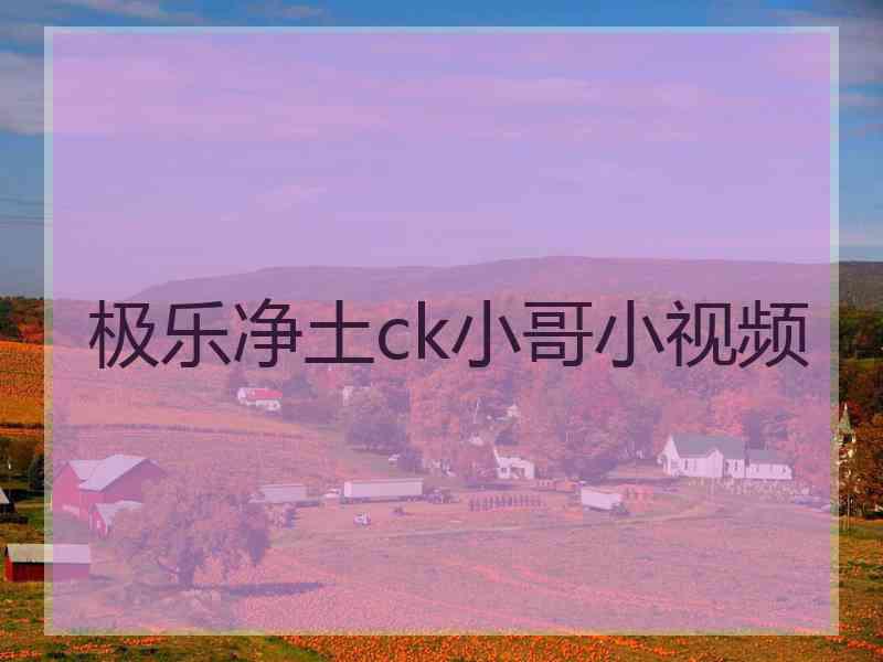 极乐净土ck小哥小视频