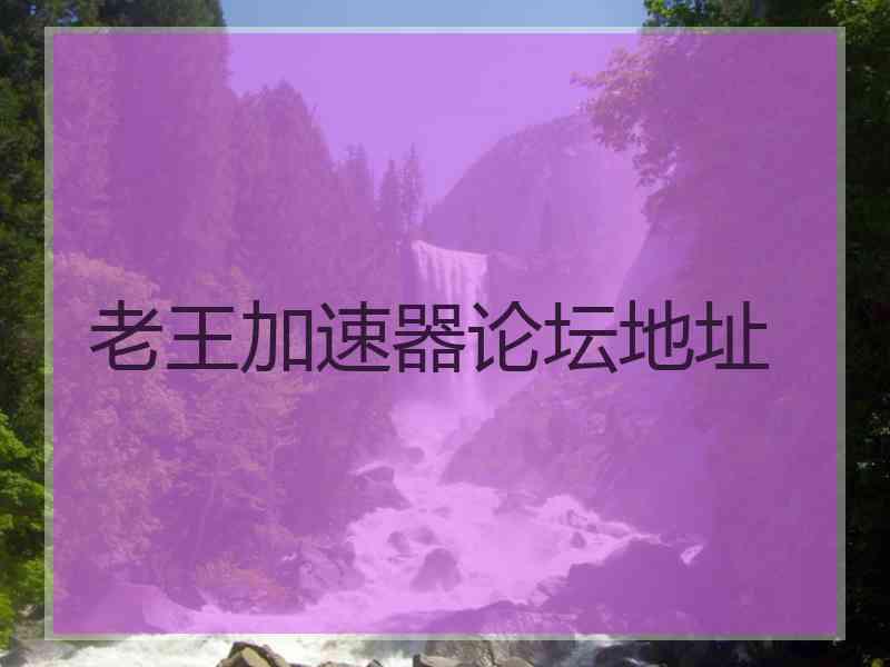 老王加速器论坛地址