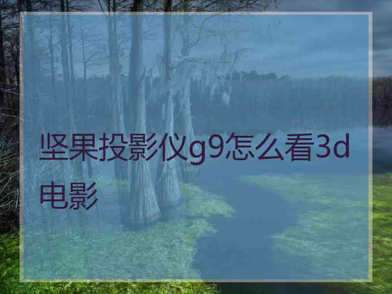 坚果投影仪g9怎么看3d电影