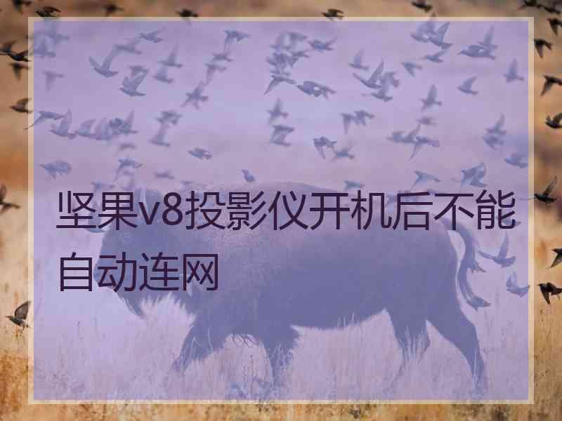 坚果v8投影仪开机后不能自动连网