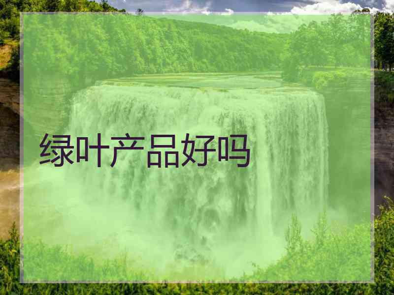 绿叶产品好吗
