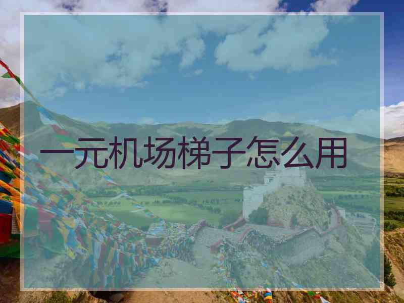 一元机场梯子怎么用