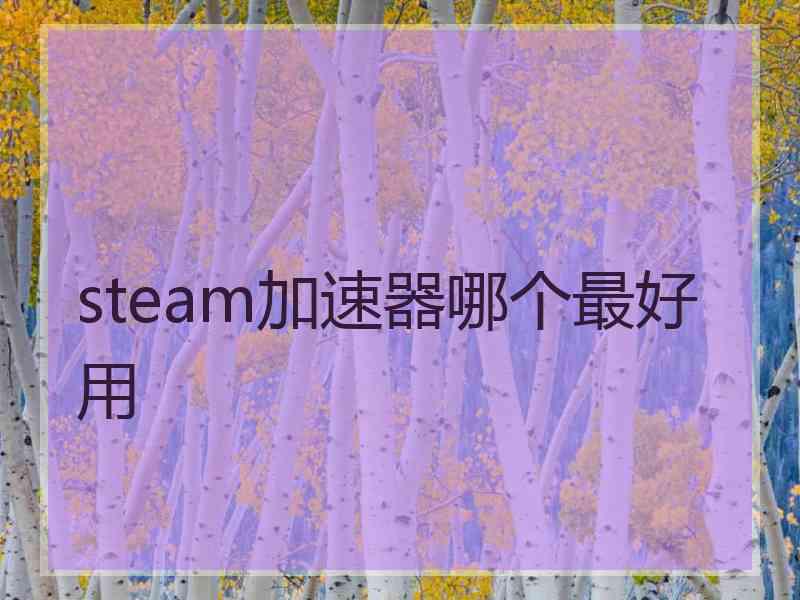 steam加速器哪个最好用