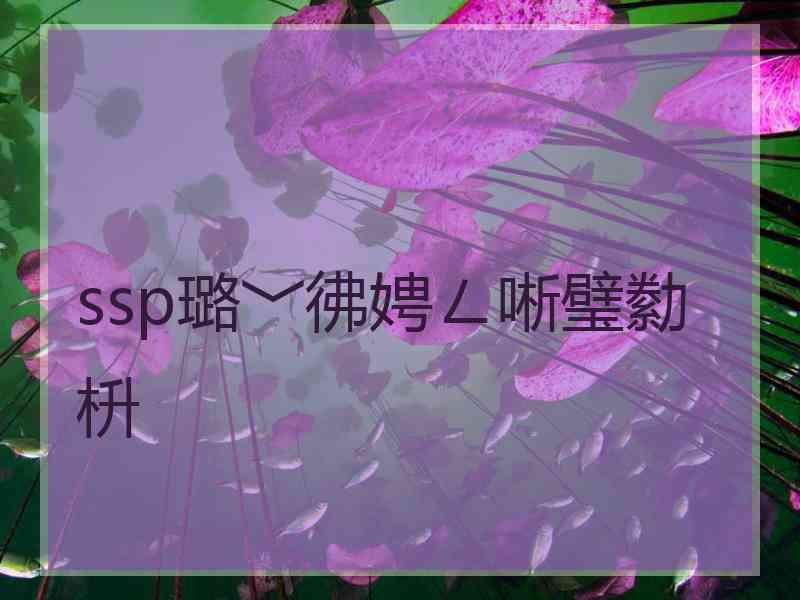 ssp璐﹀彿娉ㄥ唽璧勬枡