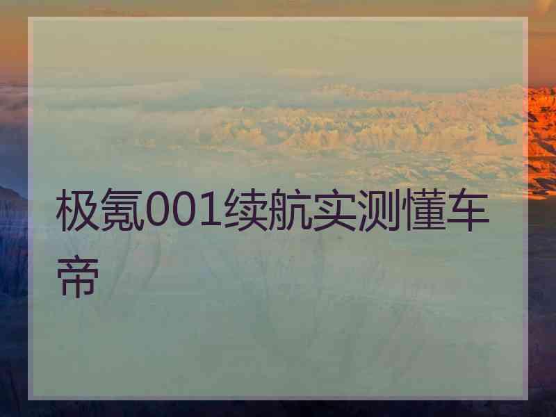极氪001续航实测懂车帝