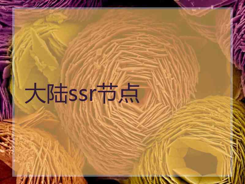 大陆ssr节点
