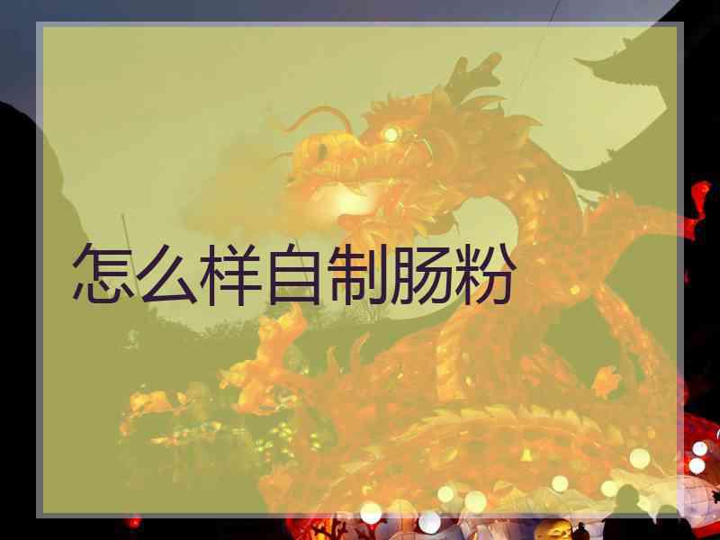 怎么样自制肠粉