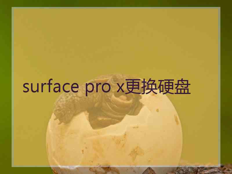 surface pro x更换硬盘
