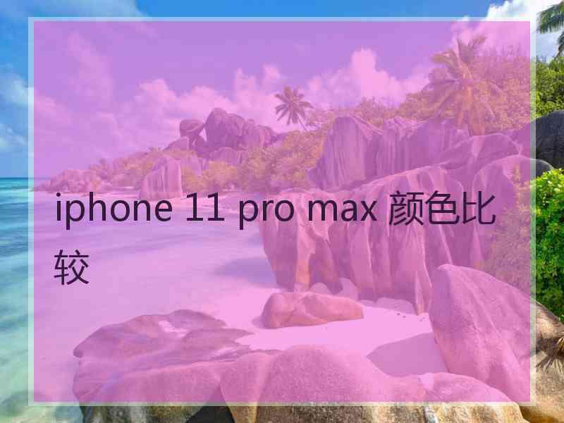 iphone 11 pro max 颜色比较