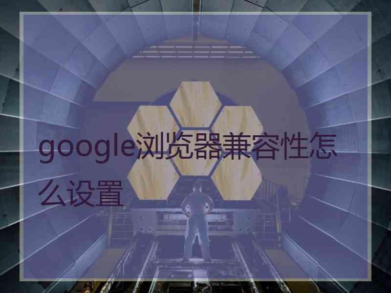 google浏览器兼容性怎么设置