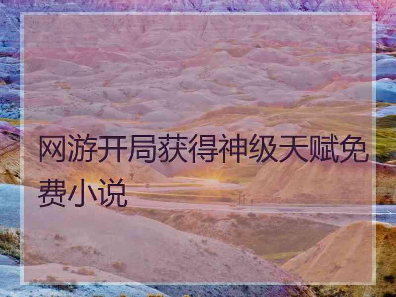 网游开局获得神级天赋免费小说