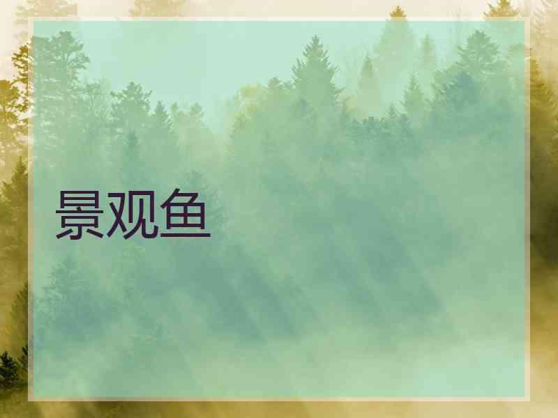 景观鱼
