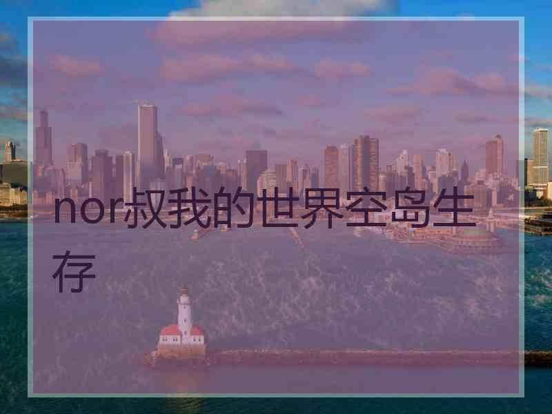 nor叔我的世界空岛生存