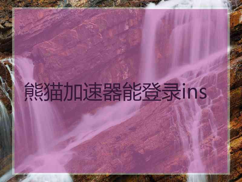 熊猫加速器能登录ins
