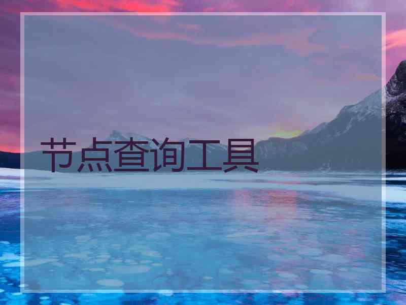 节点查询工具