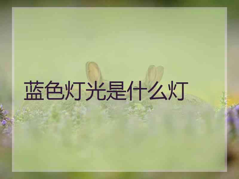 蓝色灯光是什么灯