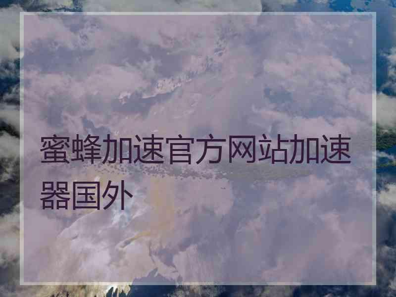 蜜蜂加速官方网站加速器国外