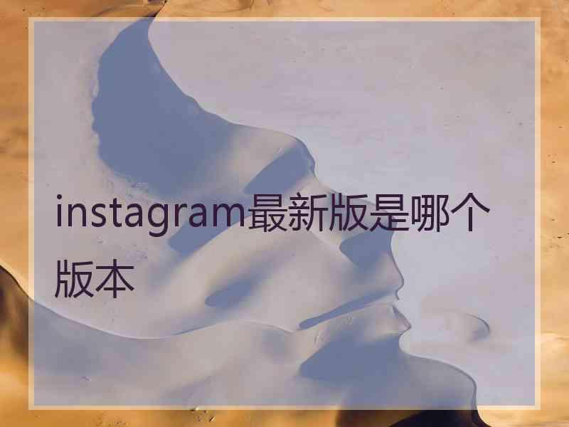 instagram最新版是哪个版本