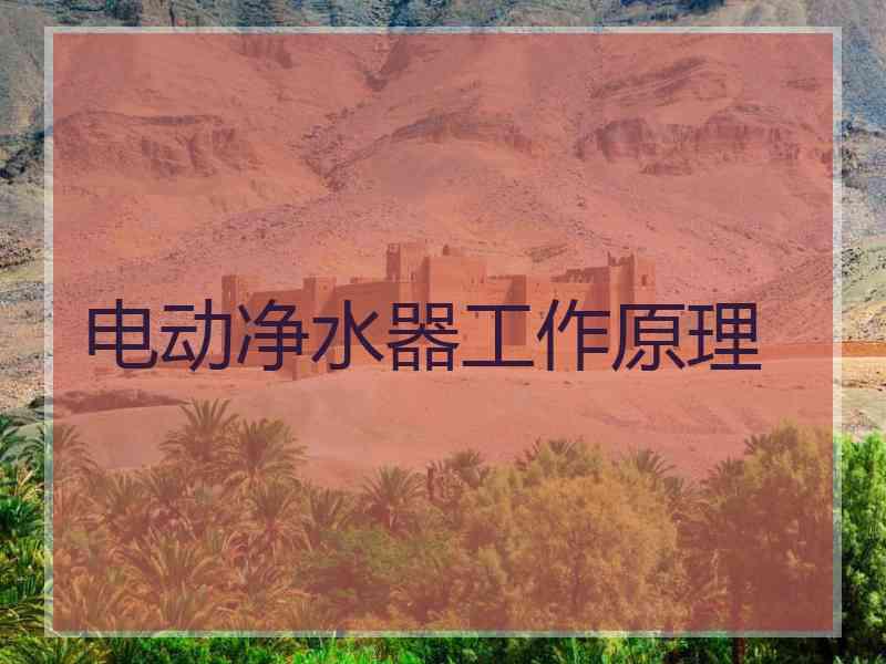 电动净水器工作原理