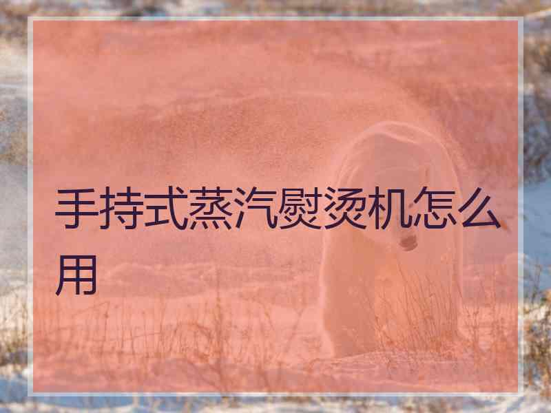 手持式蒸汽熨烫机怎么用