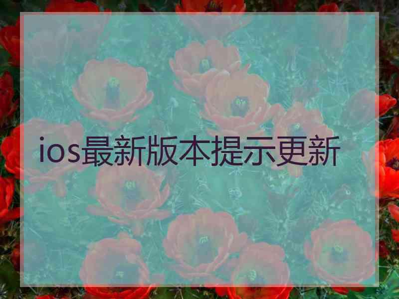 ios最新版本提示更新