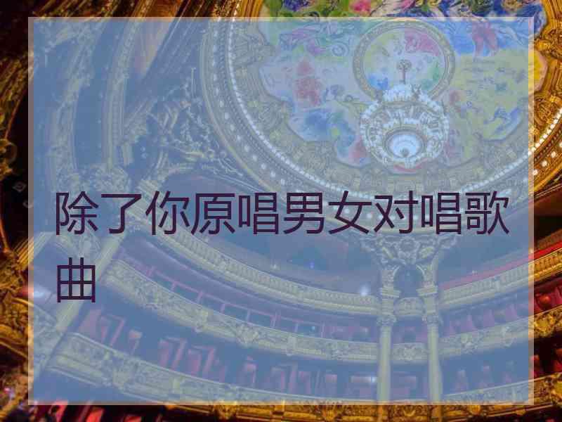 除了你原唱男女对唱歌曲