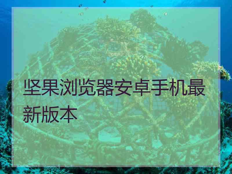 坚果浏览器安卓手机最新版本