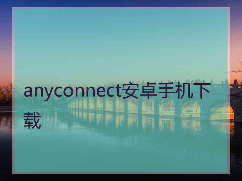 anyconnect安卓手机下载