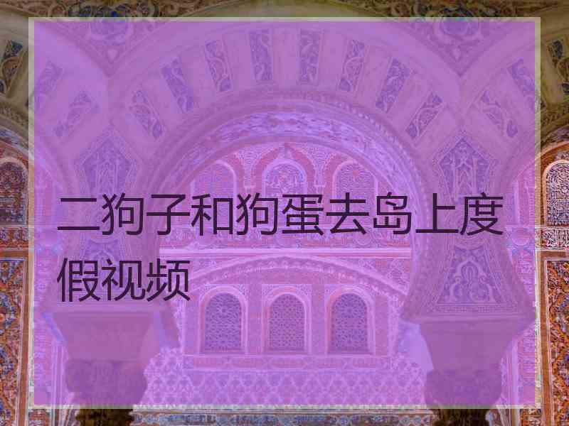 二狗子和狗蛋去岛上度假视频