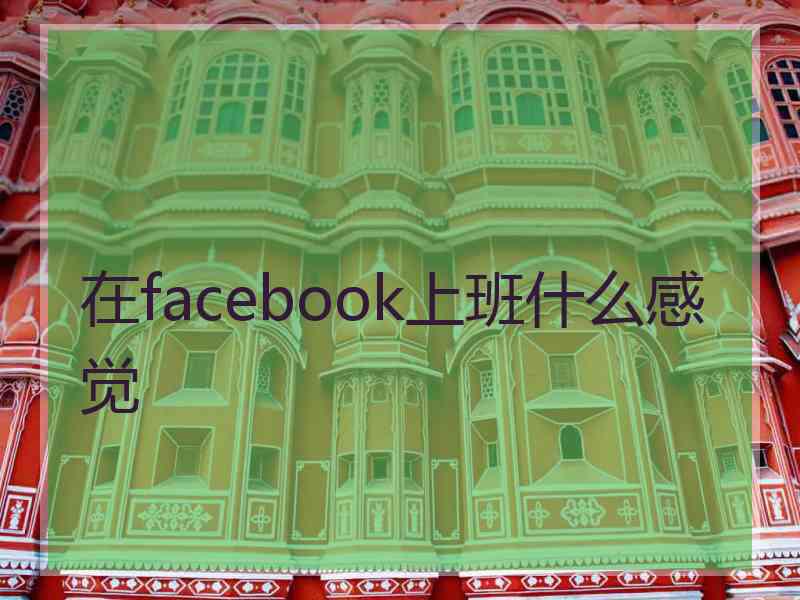 在facebook上班什么感觉