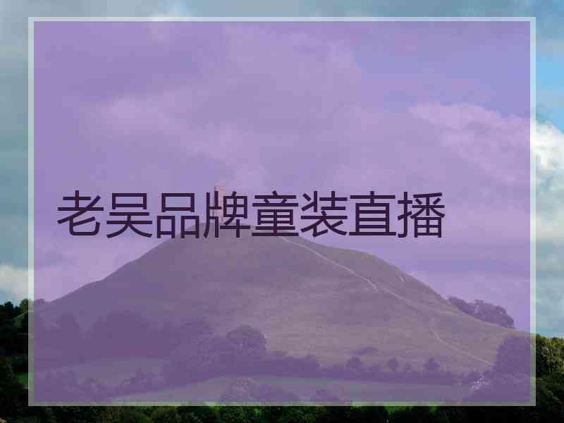老吴品牌童装直播
