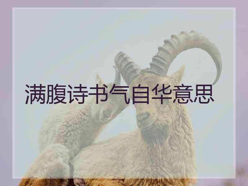 满腹诗书气自华意思