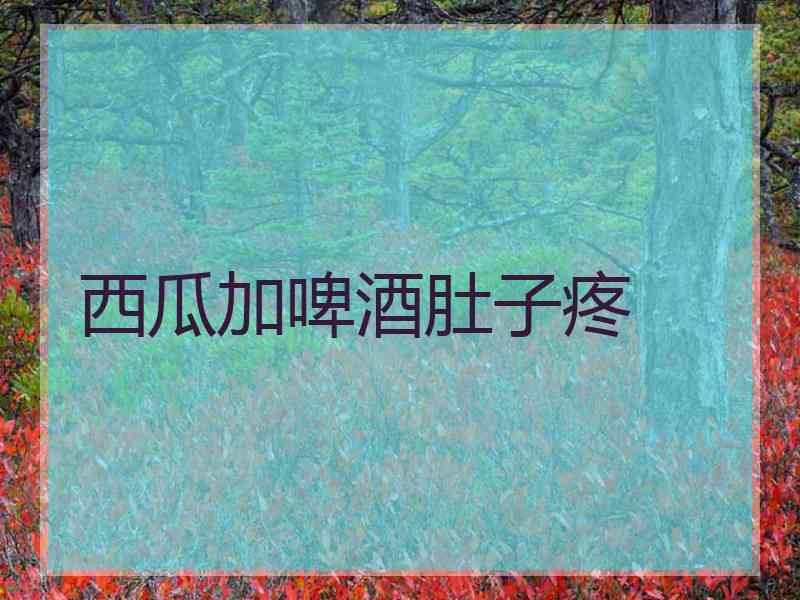 西瓜加啤酒肚子疼