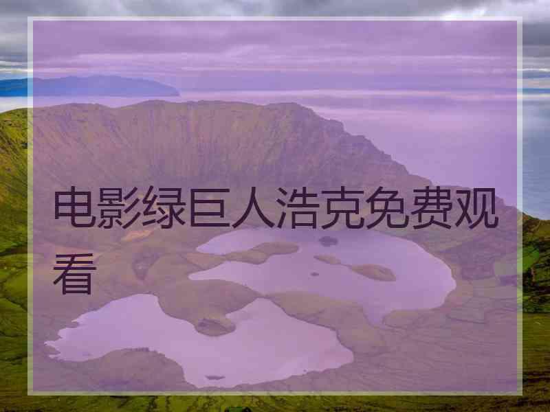 电影绿巨人浩克免费观看