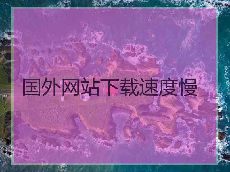 国外网站下载速度慢