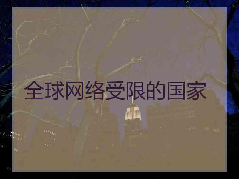 全球网络受限的国家