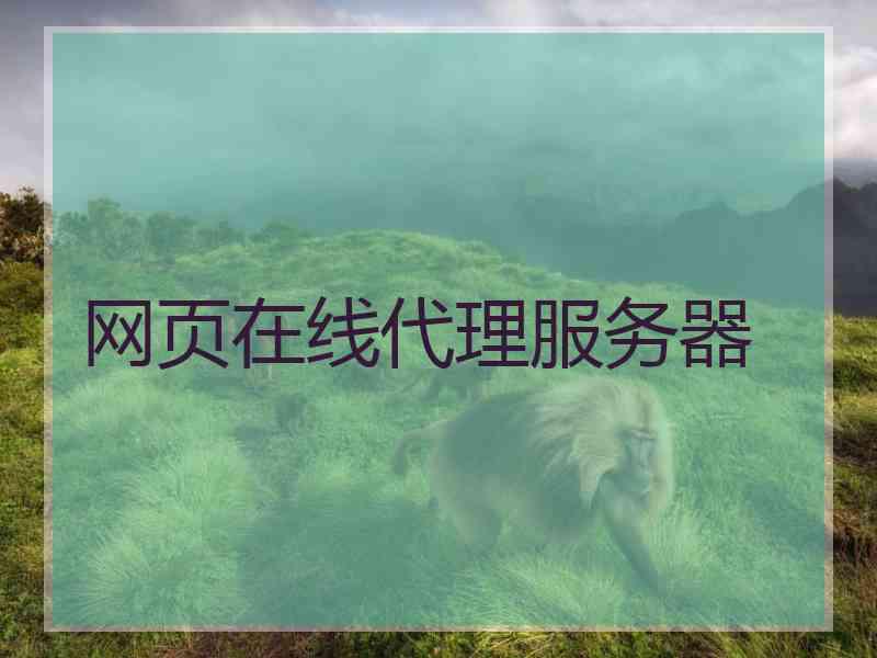 网页在线代理服务器
