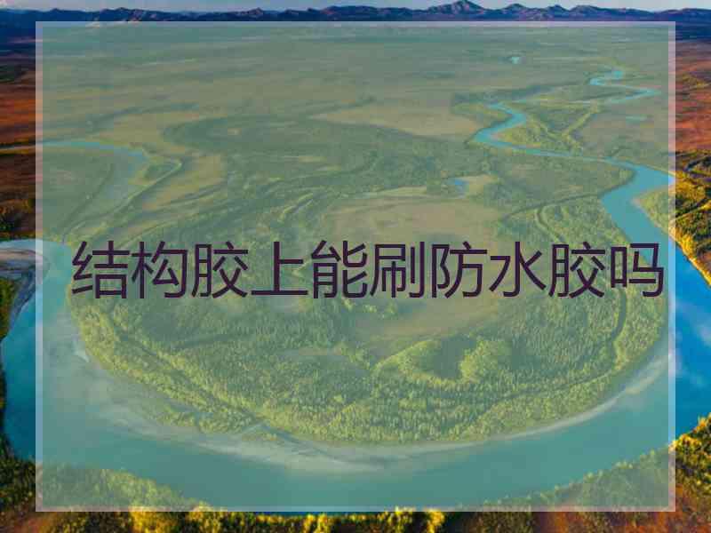 结构胶上能刷防水胶吗