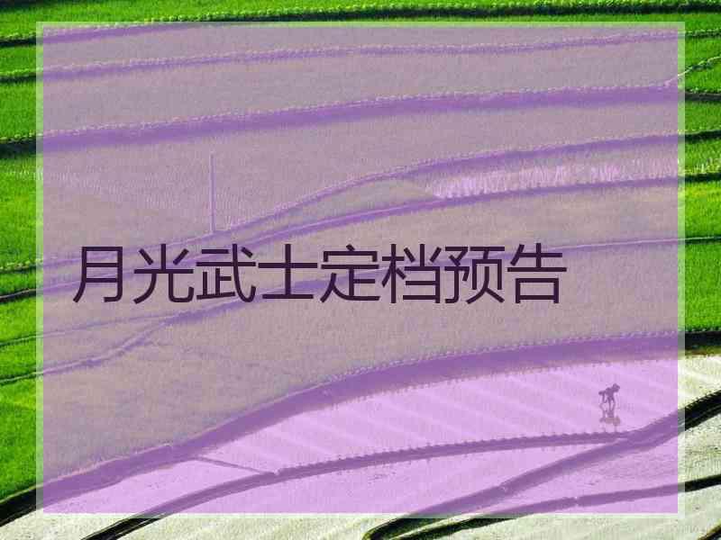 月光武士定档预告