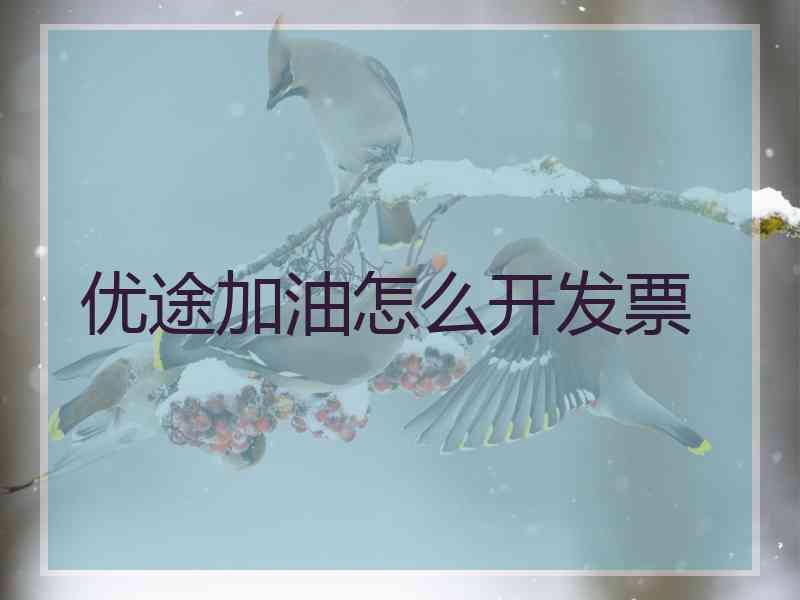 优途加油怎么开发票