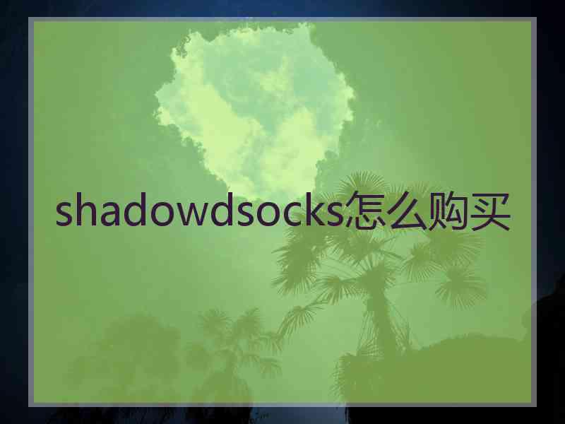 shadowdsocks怎么购买
