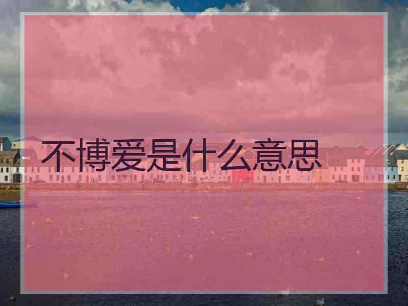 不博爱是什么意思